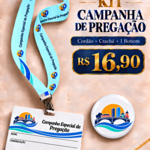 Crachá + Cordão + bottom Campanhas (Personalizado)