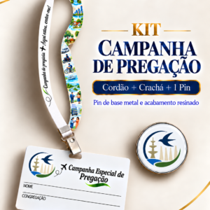Crachá + Cordão + PIN Campanhas Campo Mourão (Personalizado)